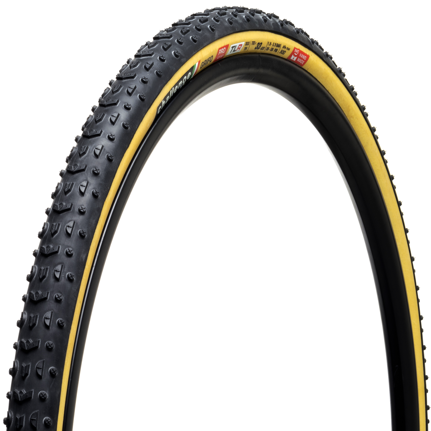 Challenge Grifo Handmade TLR PRO Black and Tan Tire 700 x 33
