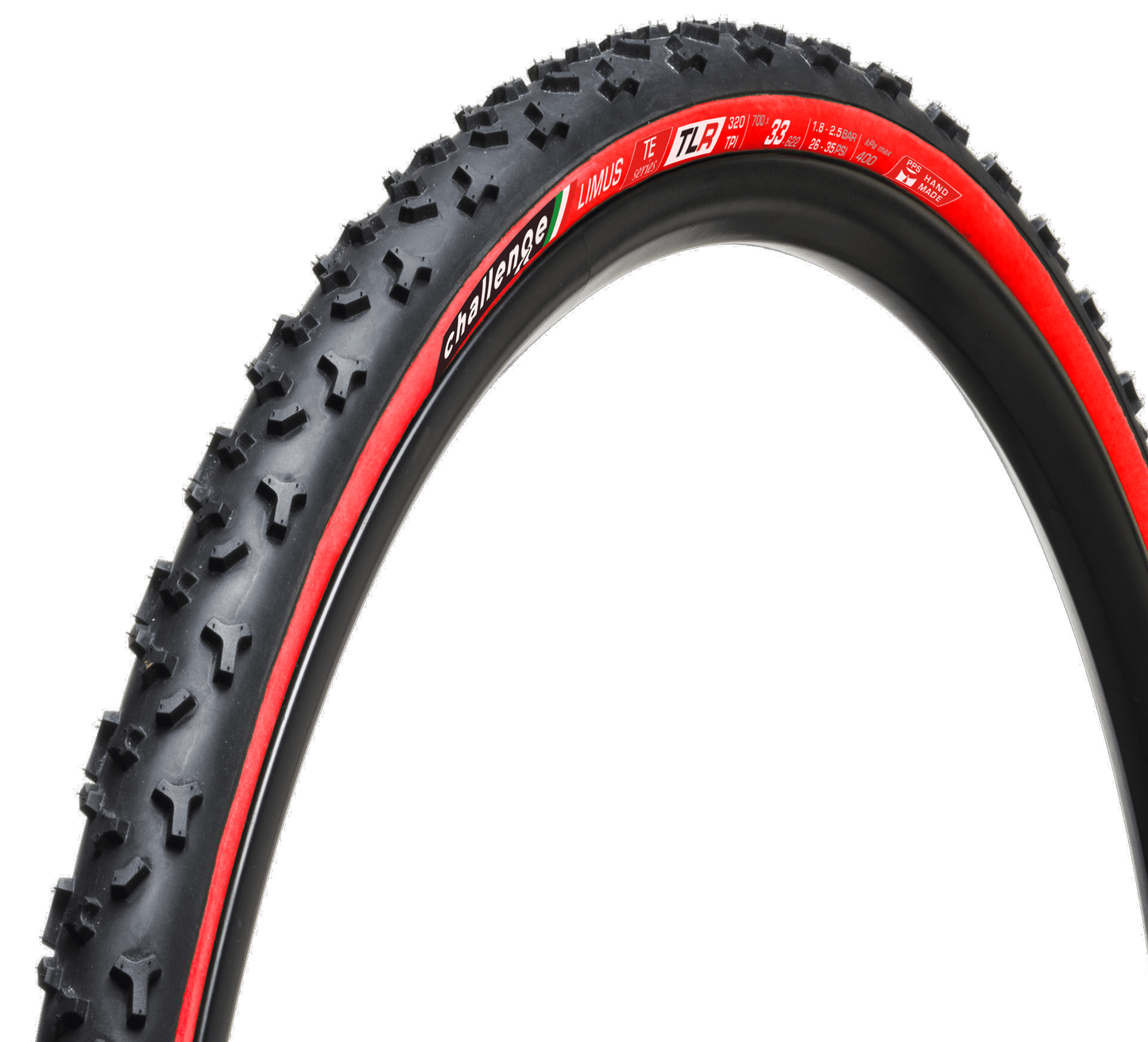 Challenge Limus Handmade TLR PRO Black and Red Tire 700 x 33